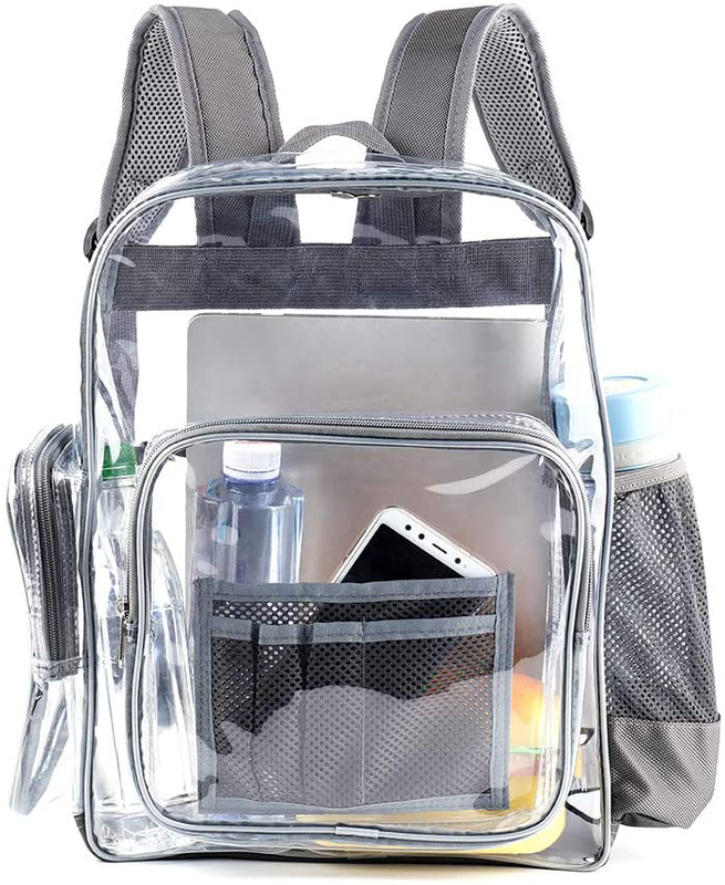 Heavy Duty Transparent Clear Backpack with Laptop Compartment,See Through Clear