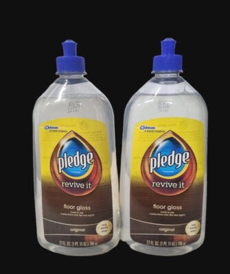 Pledge Revive It Floor Gloss (2) Shine Protect Long Lasting 27 oz bottles Lot