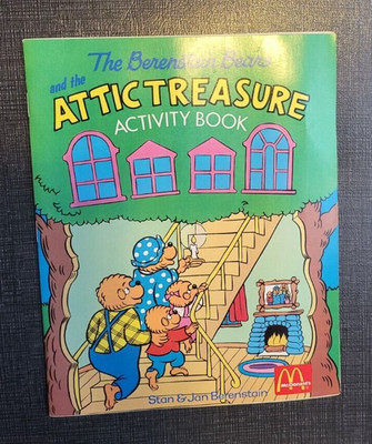 Vintage Berenstain Bears 1990 Attic Treasure Activity Book McDonald s 