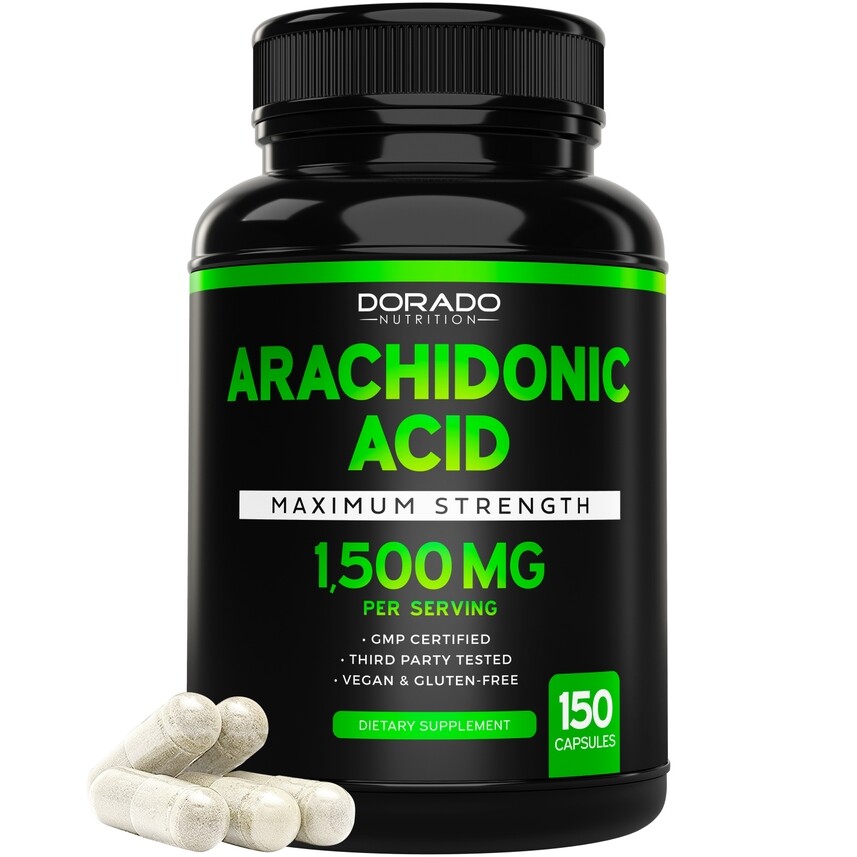 АРАХИДОНОВАЯ КИСЛОТА 1500 мг на порцию - 150 капсул для наращивания мышечной массы/силы