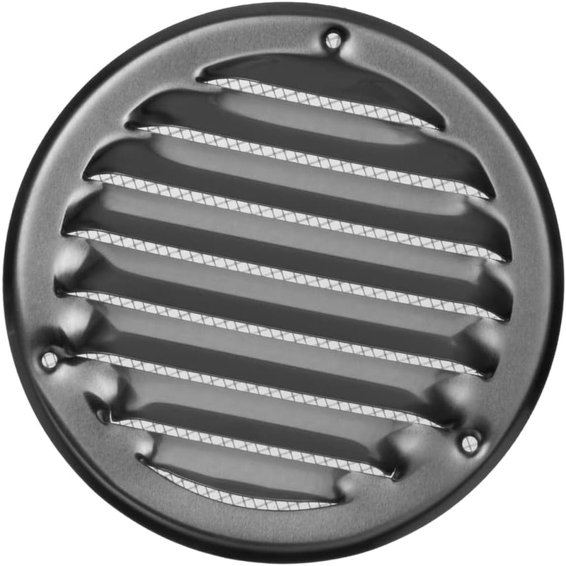 Aluminium Round Metal Air Vent Grille Cover with Insect Mesh Ø 100mm / 4