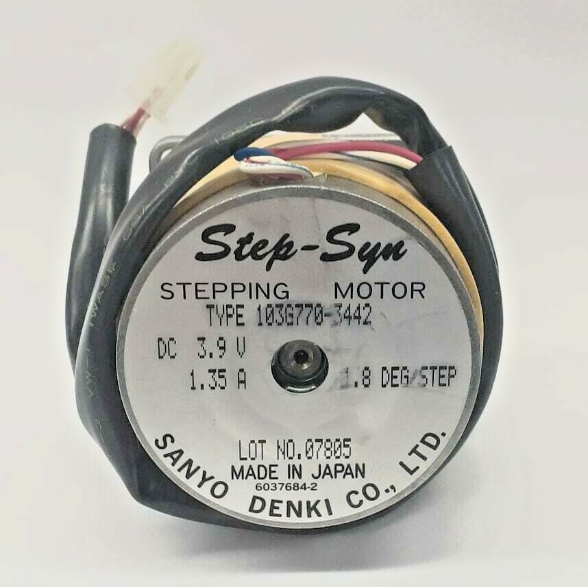 Sanyo Denki Co. Step-Syn Stepping Motor, 3.9V 1.35A, 1.8 Deg Sanyo Denki Co. Step-Syn Stepping Motor, 3.9V 1.35A, 1.8 Deg