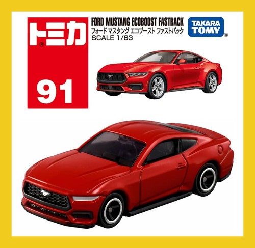 NOV 2024 #91 Ford Mustang Eco Boost Fastback RED TOMICA TOMY