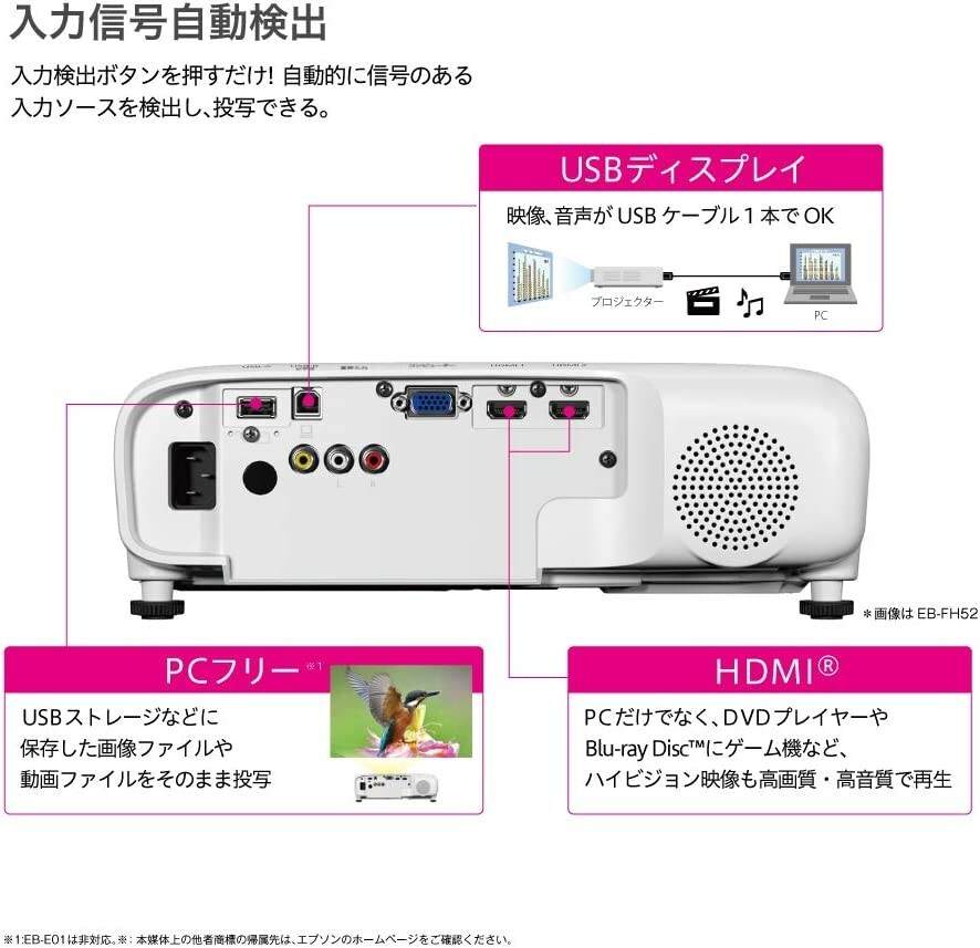 SEIKO EPSON EB-E01 business projector white home appliance