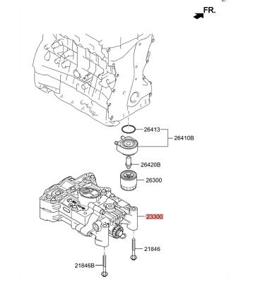 OEM 23300-2G401 Oil Pump Balance Shaft 20Tooth for Kia Sportage *2.4L* 2017~2020