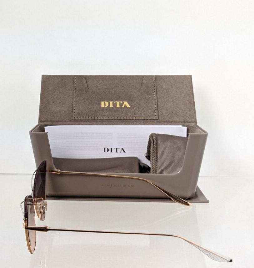 Pre-owned Dita Authentic  Sunglasses Interweaver Dts 527-63-03 Rose Gold Frame In Grey & Pink