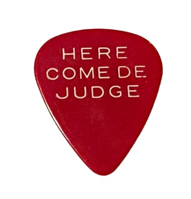 Vintage Guitar Pick-1960 s D Andrea AD-Libs-HERE COME DE JUDGE-RED w/White- NOS