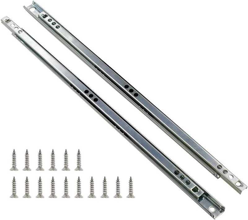 Yoohey Metal 13.5 Inch Drawer Slides, Ball Bearing Two Way Slide Track Rail 0.7