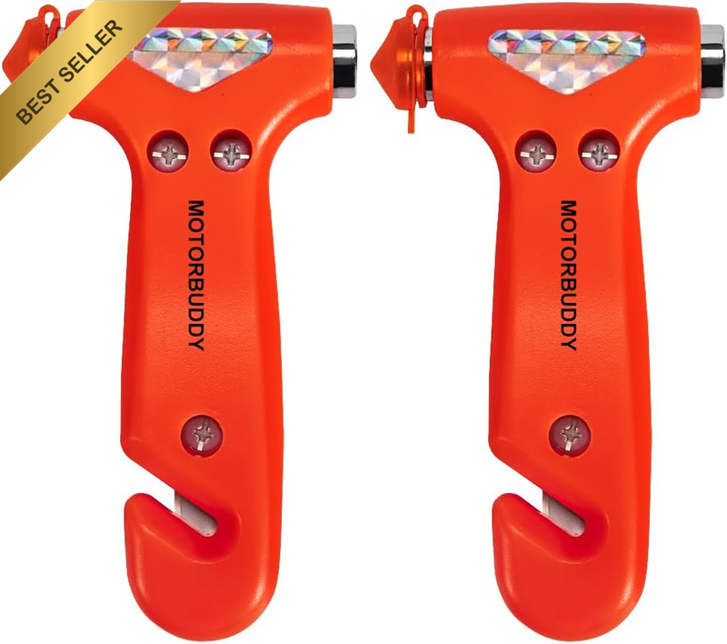 2-Pack Car Safety Hammer, Auto Emergency Escape Hammer with Window Breaker and S