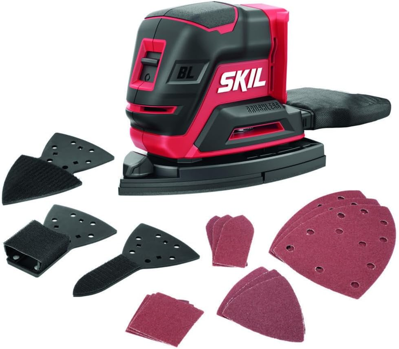 SKIL PWR CORE 20&trade; Brushless 20V Compact Multi-Sander Tool Only- SR6607B-00