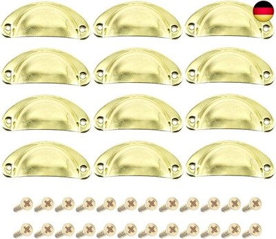 CEEYSEE 12 Stück Muschelgriff Möbelgriffe Set 81 X 35mm Antik Vintage Schrank G