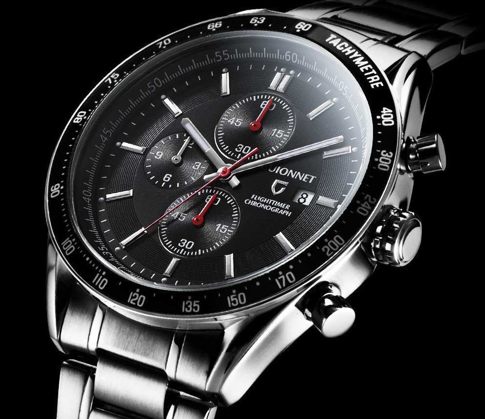 Preowned Pgfc42 Watch Flight Timer Tachymeter Chronograph Black Japan Movement ModeSens