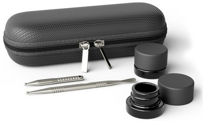JCASE Dabbing Tool Set 2X Titan Dabber Werkzeug Inkl. Zwei 5ml Glas Behälter