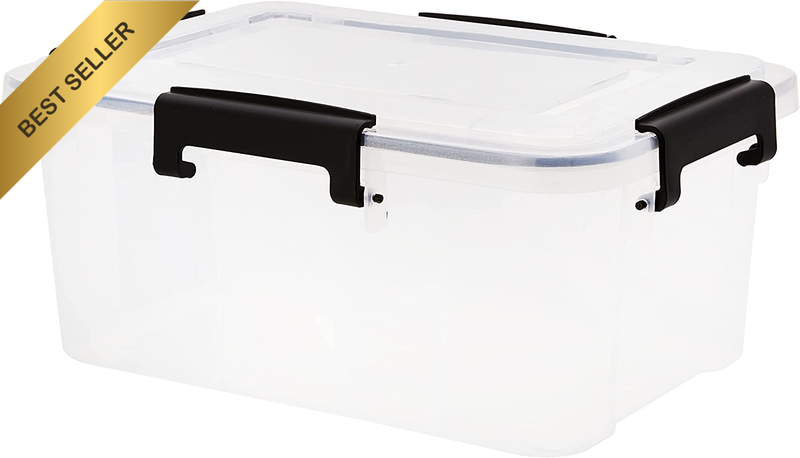 Seymours 10L Super Seal Storage Box with Lid and Wheels | Clear Plastic Storage 
