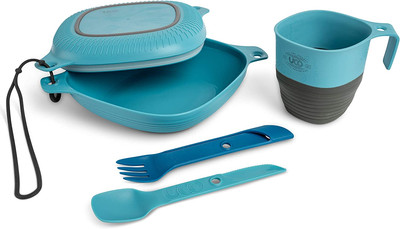 6-Piece Camping Mess Kit with Bowl, Plate, Camp Cup, and Switch Spork Utensil Se
