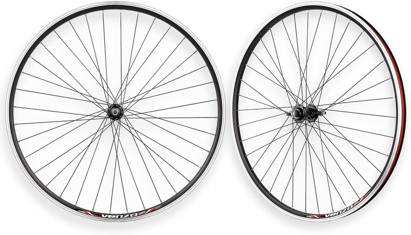 Road Bike Bicycle 700C Double Wall Alloy Wheelset - Compatible with 6/7/8 Speed