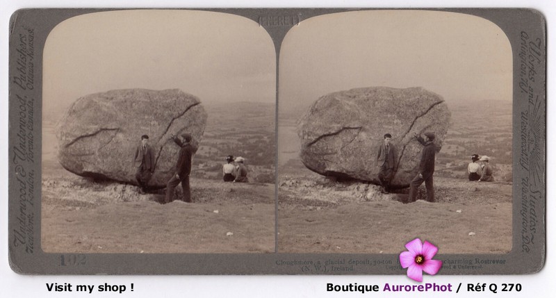 Ireland, Irlande, Rostrevor, Rocher De Granit, Cloughmore,Vue Stereo  -Q270