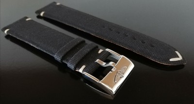 Cinturino in pelle marrone stampa cocco per orologio Breitling misura attacco ansa mm 16 fibbia originalemm 14 spezzoni 75 -110 ref 1266 - Gioielleria Mario Sessa