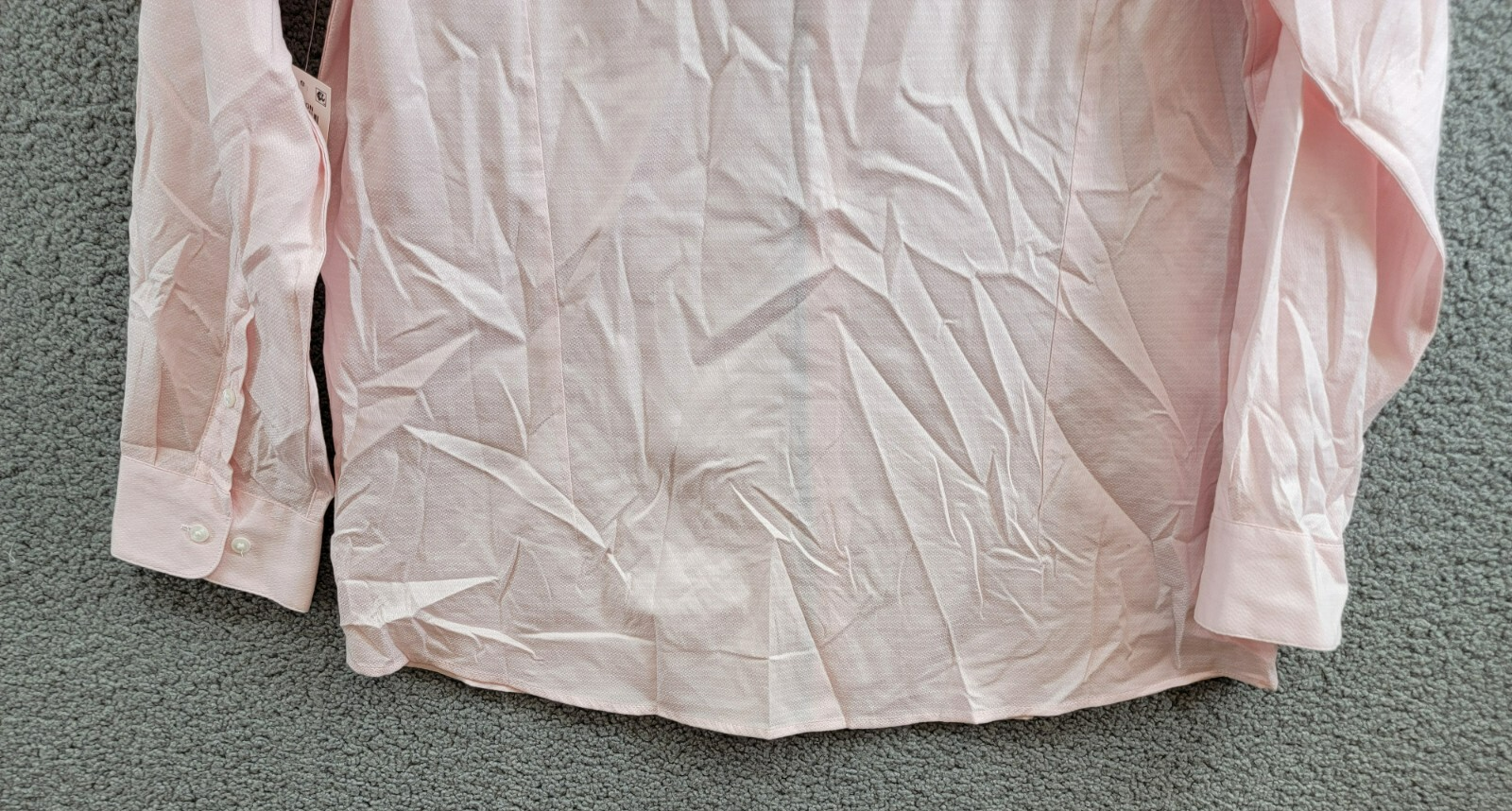 Bar III Slim-Fit Stretch Diamond Dobby Dress Shirt Men's XL 17-17.5 Pink L/S - Picture 15 of 19