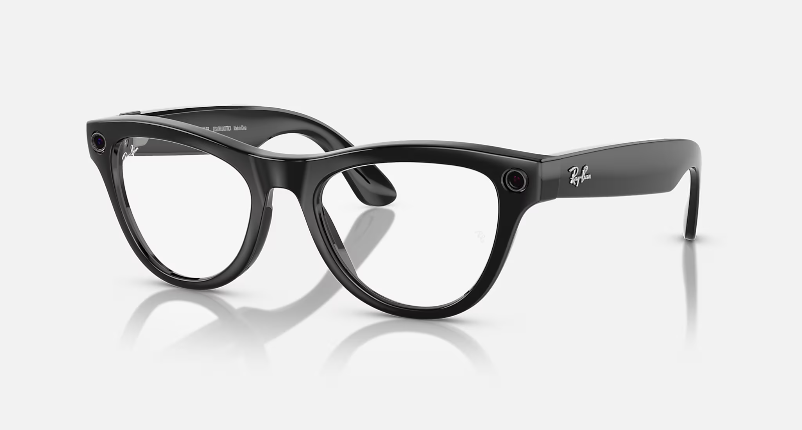 Pre-owned Ray Ban Ray-ban Meta Skyler Smart Glasses Shiny Black Transition Cerulean Blue 2024