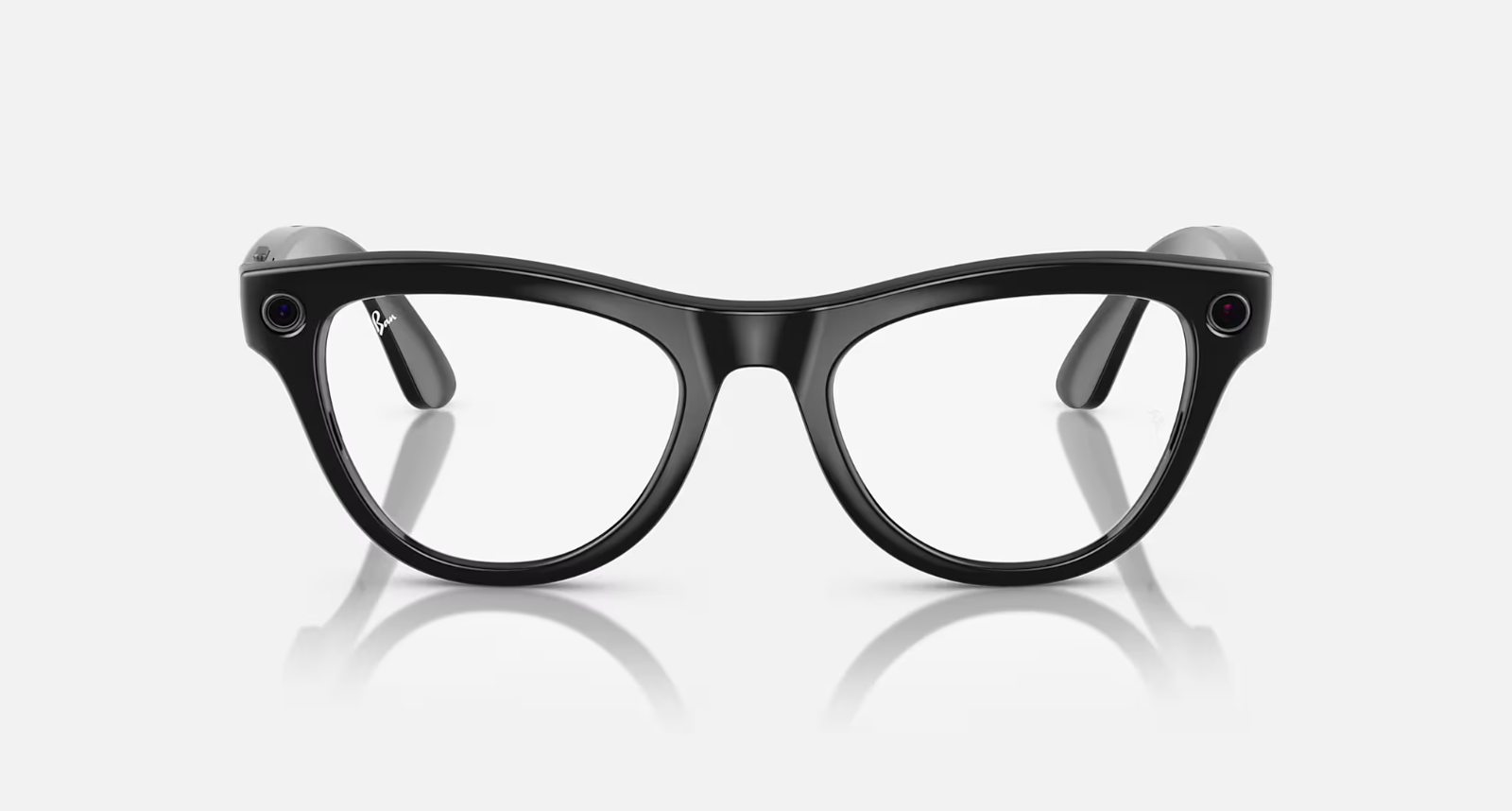 Pre-owned Ray Ban Ray-ban Meta Skyler Smart Glasses Shiny Black Transition Cerulean Blue 2024