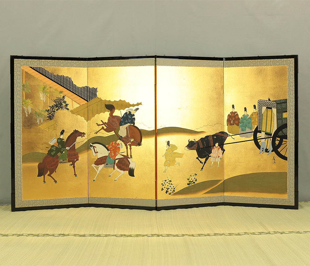 葛谷聖山 Kuzuya Seizan (b1930) Byobu Folding Screen 