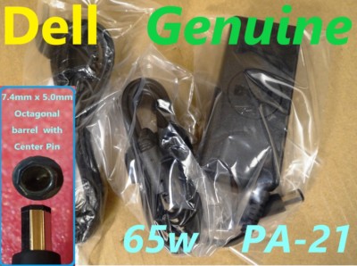 Dell Genuine 65W PA-21 Adapter Inspiron LA65NS2-00 PA-1650-02DW NX061 + AC cord