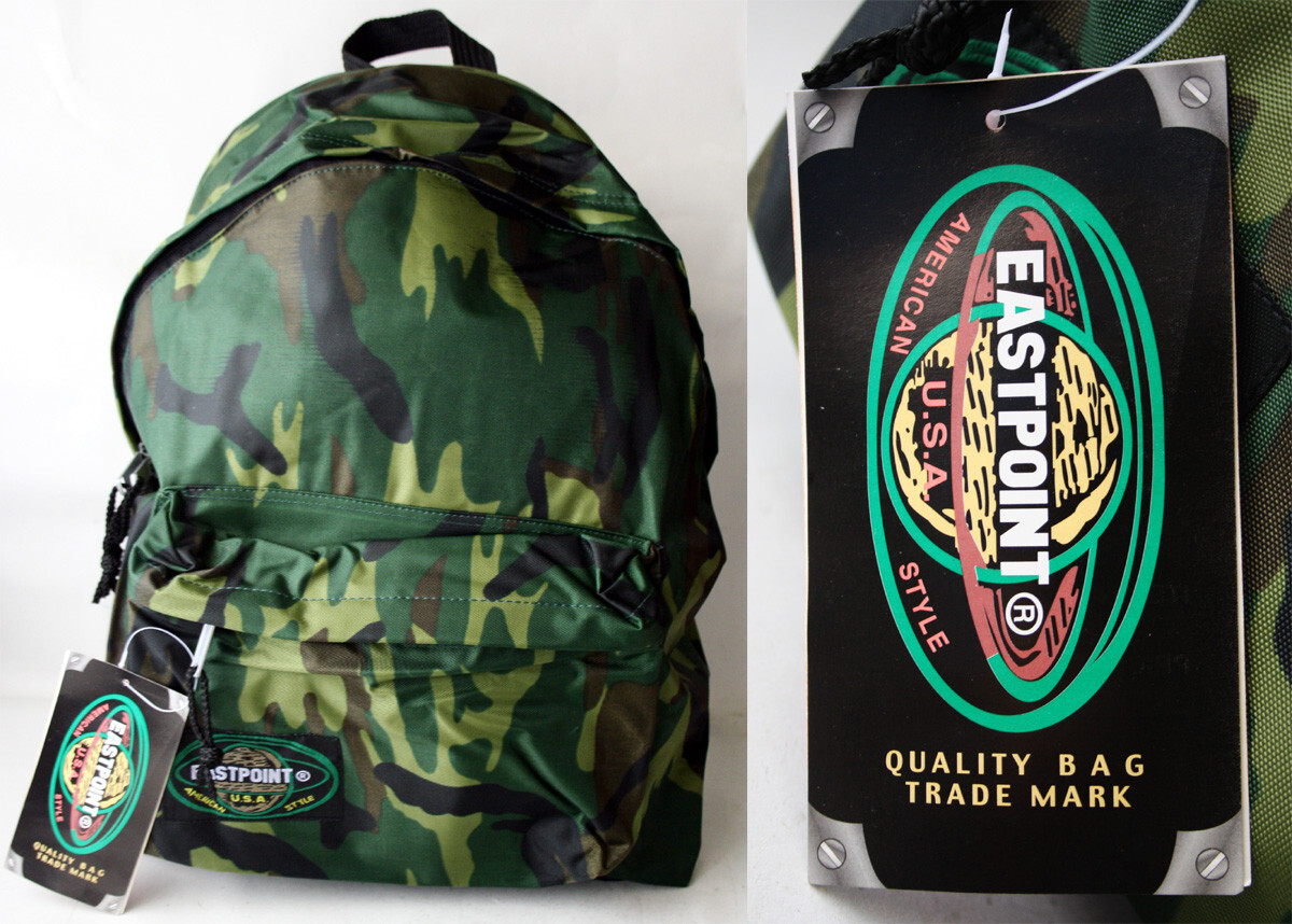 AUTHENTIC VINTAGE 90'S EASTPOINT USA SCHOOL BAG MILITARY