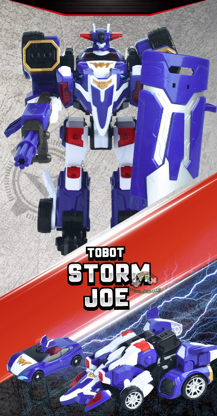 Tobot V Galaxy Detectives Storm Joe Transforming Vehicles Robot Figure Toy