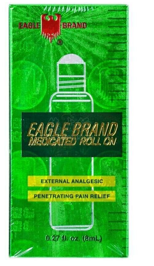 Eagle Brand Medicated Oil External Analgesic Roll On 8 ml(Pack of 12)~Exp 1/2029