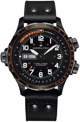 HAMILTON WATCH KHAKI AVIATION X-WIND DAY DATE NEW H77785733