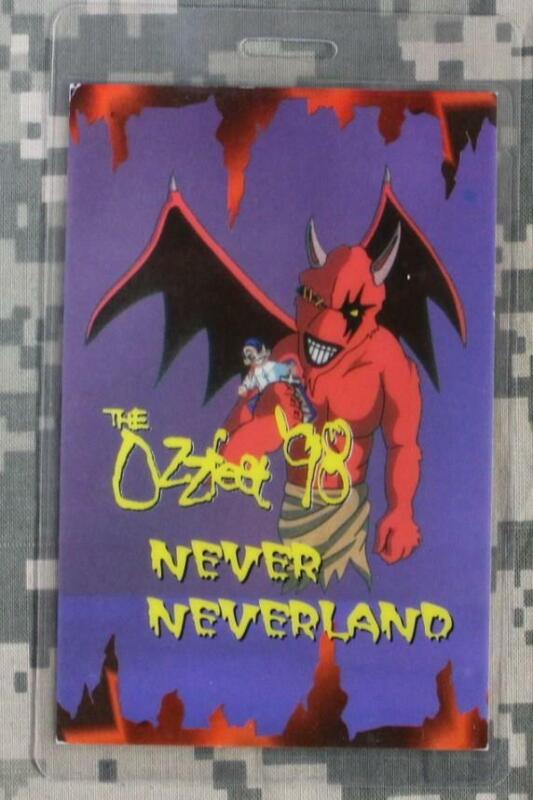 Vintage Genuine Ozzfest 1998 98 Laminated Backstage Pass NEVER NEVERLAND