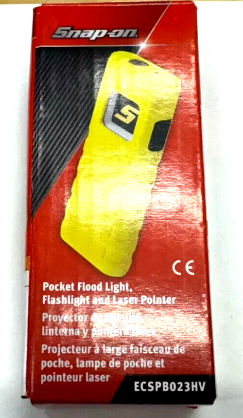 SNAP ON TOOLS USA HI-VIZ COB LED Pocket Flood light w/ Laser Pointer ECSPB023HV
