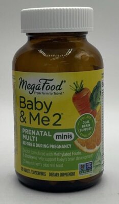 NEW SEALED Mega Food Baby & Me 2 Prenatal Multi Minis 120 Tablets