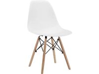 CangLong , Modern Mid-Century Side Chair with Natural Wood Legs for Kitchen, Living Dining Room