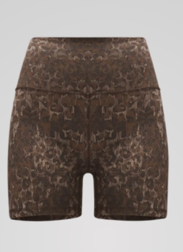 LULULEMON ALIGN HIGH RISE/HR SHORT 6”~TRULEOPARD MAX BROWN