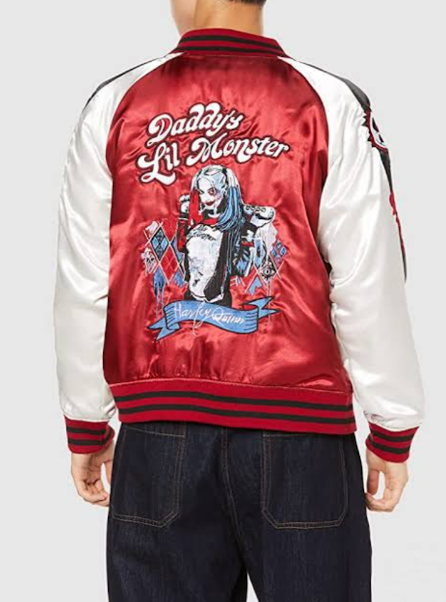DC COMICS SUICIDE SQUAD SIZE L SOUVENIR JACKET SUKAJAN OUTERWEAR CRAZY HARLEY QUINN UNISEX