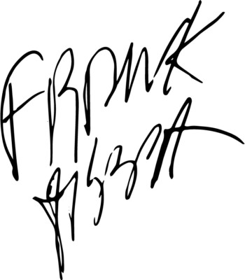 Frank Zappa signature vinyl decal sticker joe's garage freak out mothers