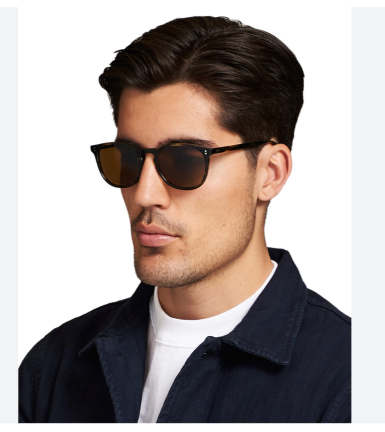 Pre-owned Oliver Peoples Fairmont 49mm Sun In Black/persimmon Msrp$546 Mcconaughey's Fav In Orange
