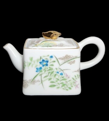 Vintage Tea Pot Franklin Mint Kyoto Victoria and Albert Museum Mini 3'' Porcelain