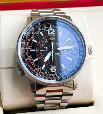 Citizen Promaster Air Nighthawk Black Men's Eco-Drive Pilot Watch BJ7000-52E
