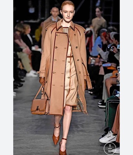 Burberry Runway Kensington Wool Leather Trench Coat | eBay