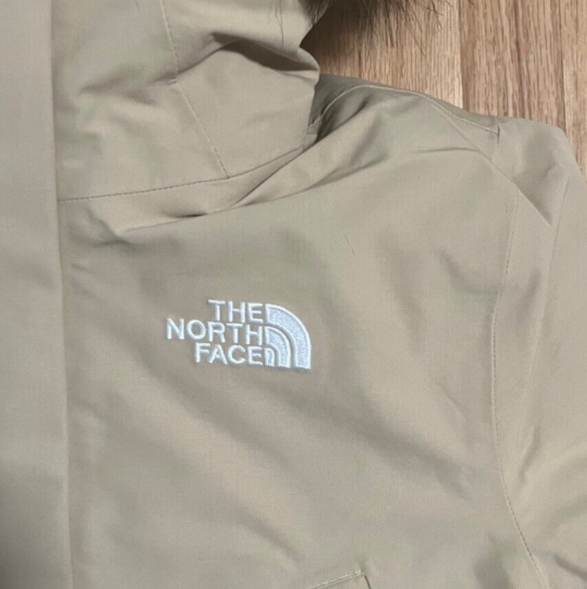 Pre-owned The North Face Arctic Parka Premium Coat Almond Butter $500 Women Sz Medium In Beige