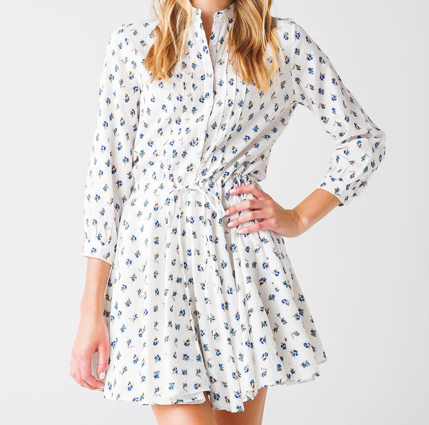 ZADIG & VOLTAIRE ZADIG & VOLTAIRE RANIL DOBBY LIGHT FLOWER DRESS / WKCA0402F