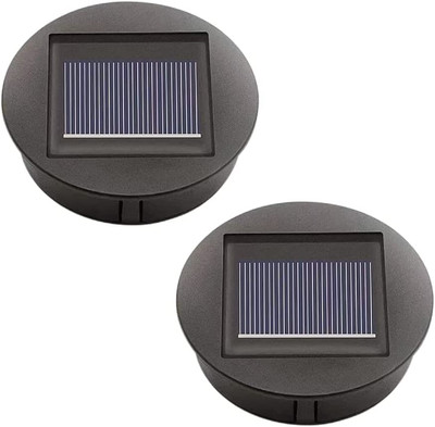 2 Pack Solar Lights Replacement Top for Lanterns Waterproof Round Solar Lantern