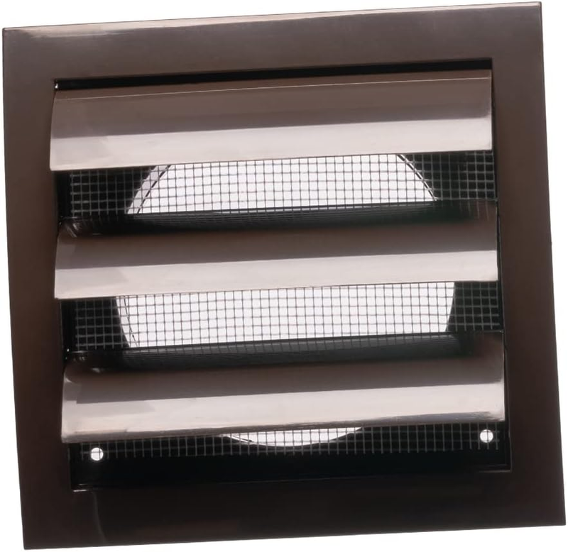 Brown Duct Flaps 150mm x 150mm with 100mm Flange Ventilation Grille with Gravity