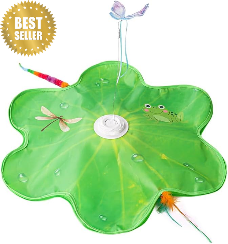 Interactive Cat Toy，Automatic Cat Toys with Motorized String Action, Toys for In