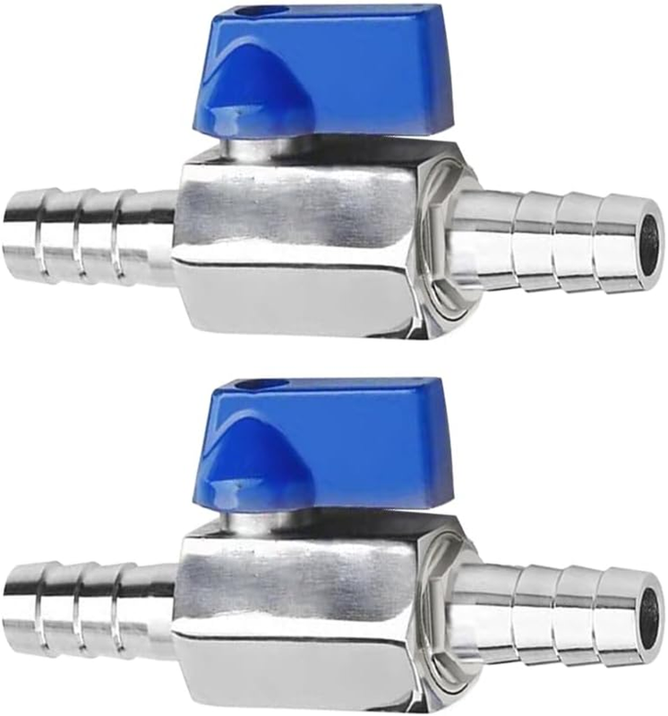 Shut off Valve 3/4 Inch Hose Barb for Water Fuel Air Stainless Steel