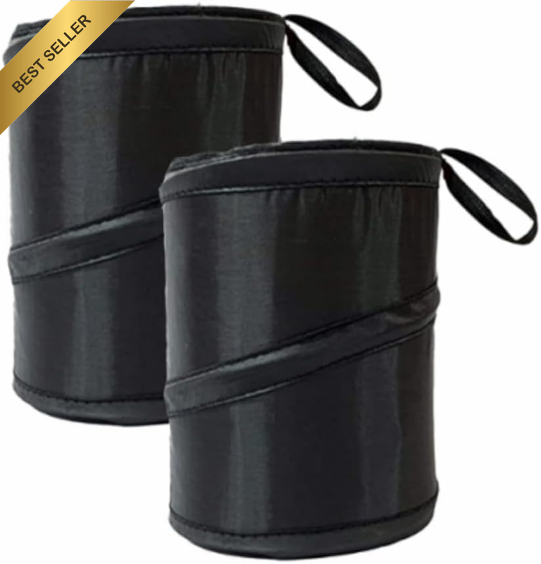2Pcs Car Trash Can,Collapsible Pop up Garbage Bin,Small Portable Vehicle Trashca