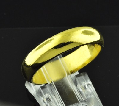 Pre-owned Luckyhhhjewelry 11.50 Grams 24k Yellow Gold Band Ring Custom Handmade In Usa 5 Mm Investment